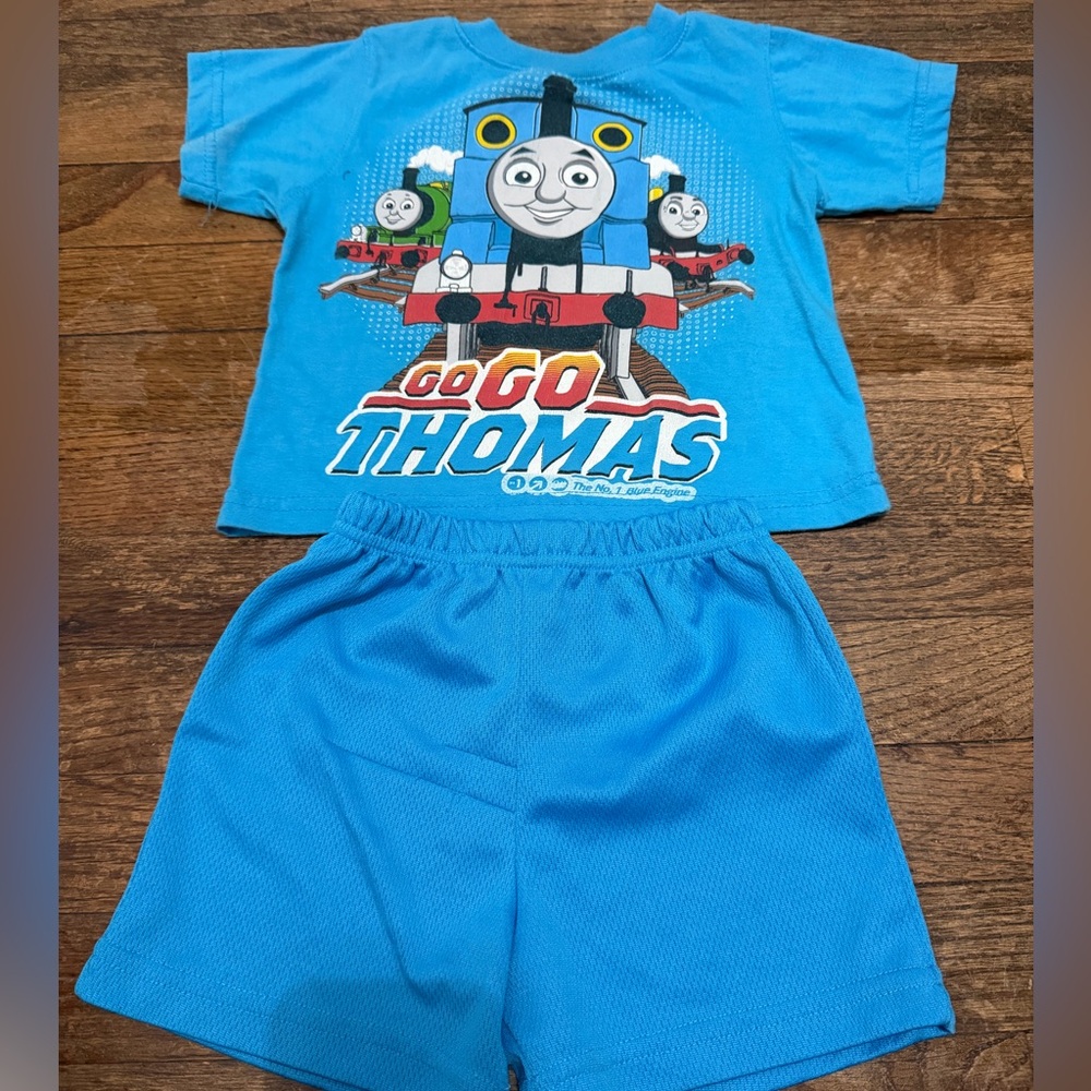 Thomas & Friends "Go Go Thomas" Toddler T-Shirt & Shorts Set - Blue, Size 3T